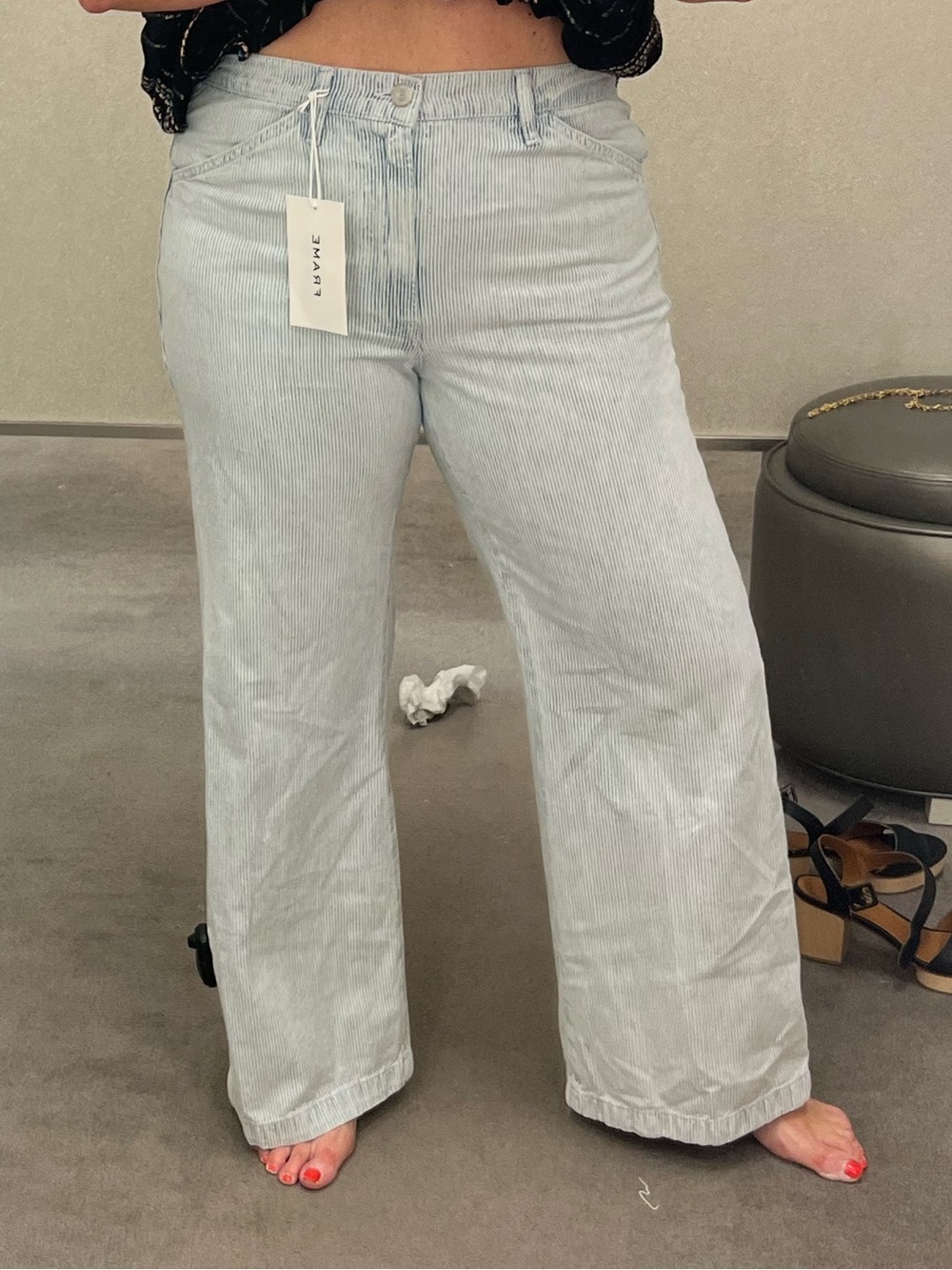 Frame Denim Light Blue Wide-Leg Jeans